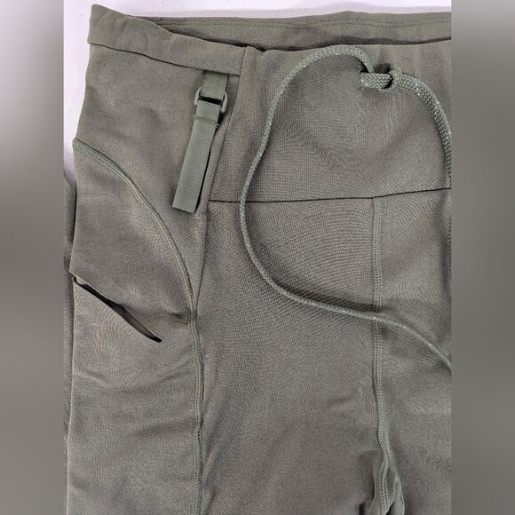 New Free people MOVEMENT army green leggings activewear sz medium m high rise - Picture 3 of 7